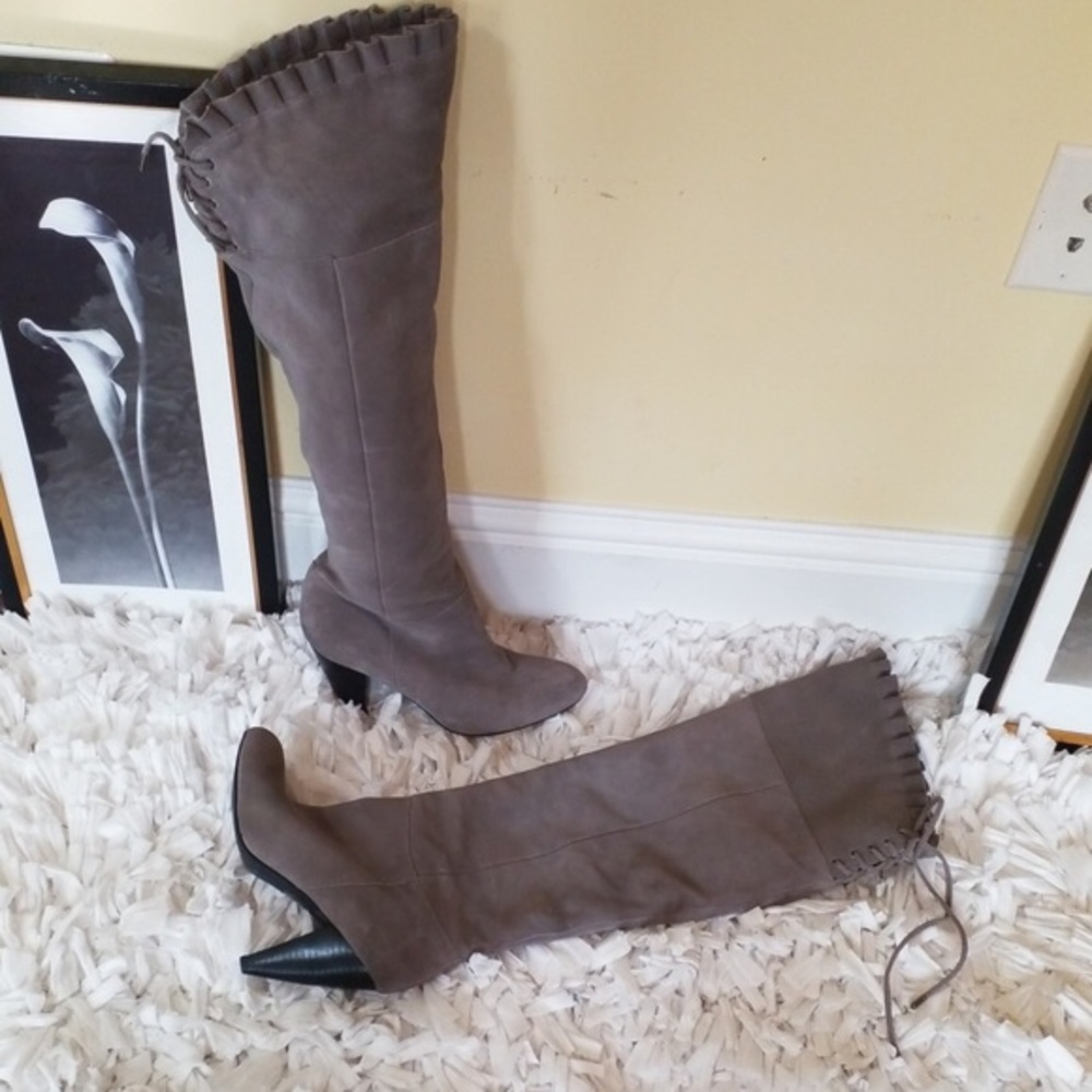 Bcbg Generation Grey Over the Knee Boot size 7